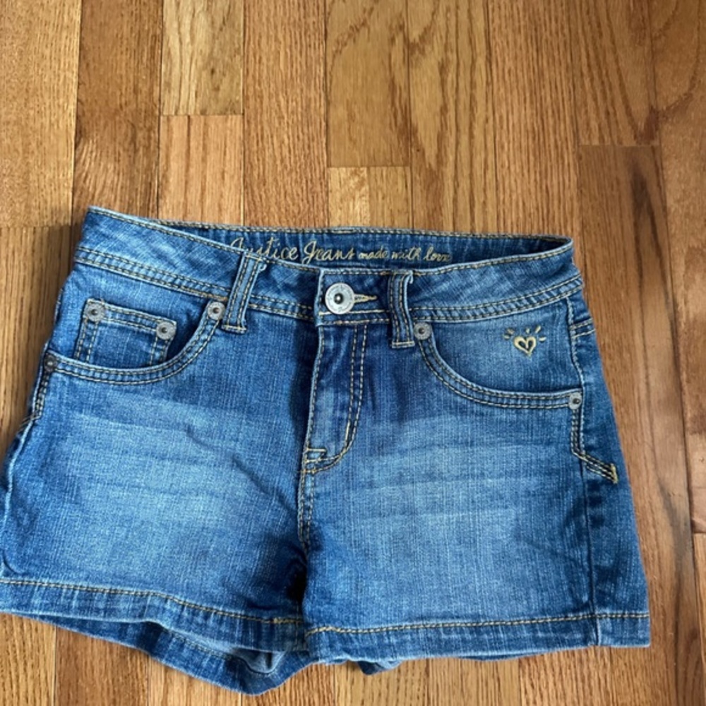 Justice Blue Denim Shorts Girls size 14S